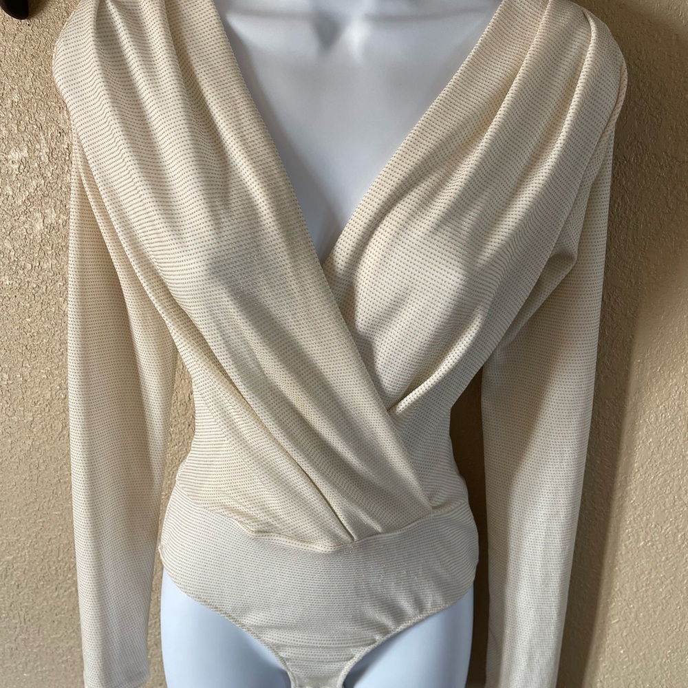 Elegant Cream and gold bodysuit